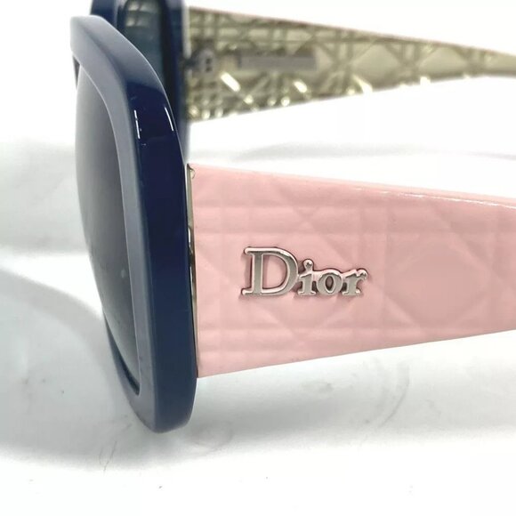CHRISTIAN DIOR NQHHD Lady Dior Cannage logo Bicolor glasses eyewear sunglasses - Picture 9 of 16